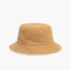 madewell reversible sherpa bucket hat nwot